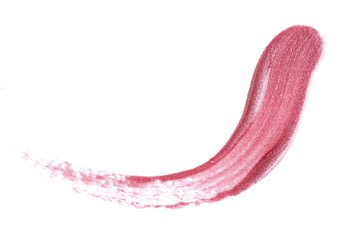 Lipstick textures on white background
