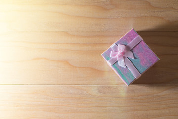 Gift box wrapped Christmas and Newyear presents with bows and ribbons, Christmas frame boxing day background and banner.