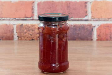 bread and strawberry jam