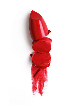 Lipstick Textures On White Background