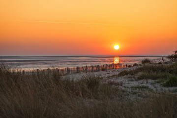 Sunset at Normandy beach