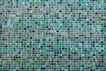 Green mosaic tiles. Background texture