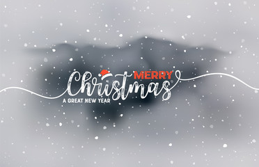 Holidays Handwritten Typography over blurred background