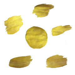 Naklejka premium Golden Blots Set