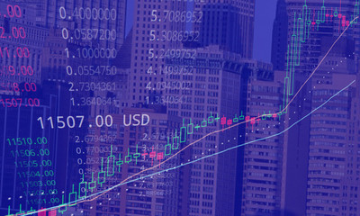Bitcoin All Time High Stock Market Concept Background 