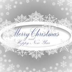 Naklejka na ściany i meble Greeting card with Merry Christmas. flat vector illustration