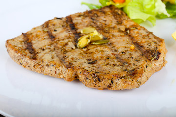 Grilled tuna steak