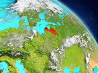 Fototapeta premium Latvia from orbit
