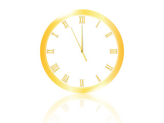 gold wall clock