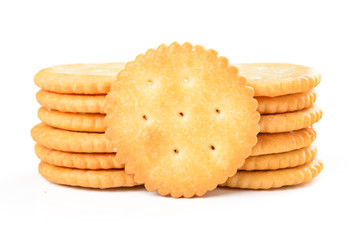 Crackers isolated on white background