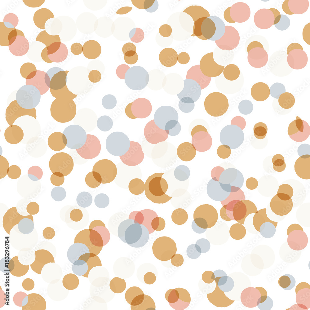 Poster Vector seamless pattern with big confetti.