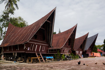 Traditional Batak house on the Samosir island North Sumatra Indonesia