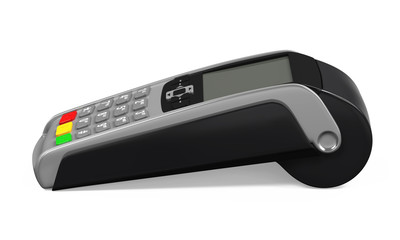 POS Terminal Credit Card Machine Isolated
