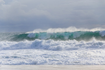 Naklejka na ściany i meble Seastorm with beautiful waves