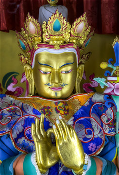 Tibetean buddhist statue Kathmandu Nepal