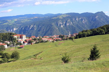 Fototapeta na wymiar panorama of the village called Tonezza del Cimone in Northern It