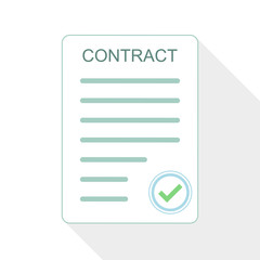 Contract icon. Vector illustration.