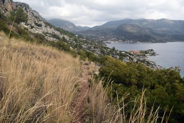 Landscape resort village Sogut, Bozburun Peninsula, Marmaris, Mugla, Turkey.Landscape in the rainy season