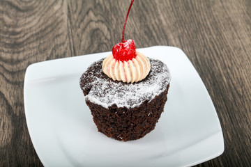 Cupcake with cherry