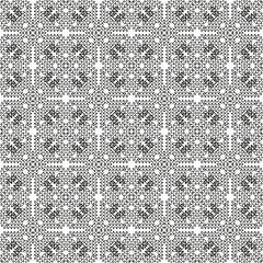 Black and White Seamless Ethnic Pattern