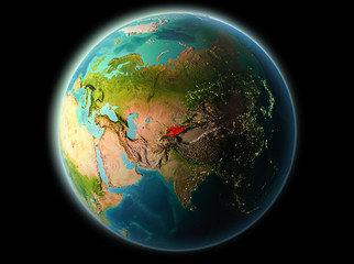 Kyrgyzstan in the evening