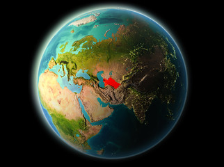 Turkmenistan in the evening