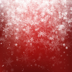 Red Background with Snowflakes