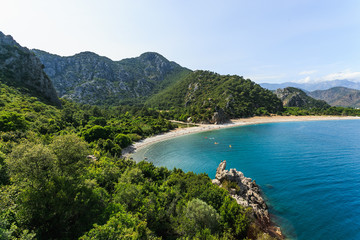 Beautiful Olympos beach in Turkey