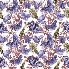 Exotic  butterfly wild insect pattern in a watercolor style. Full name of the insect:  butterfly. Aquarelle wild insect for background, texture, wrapper pattern or tattoo.