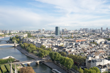 ノートルダム大聖堂から見るパリ市街の風景