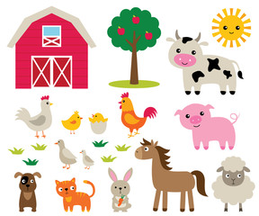 Farm animals set