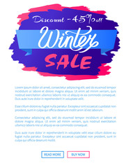 Discount - 45 Winter Sale Promo Label Design Text