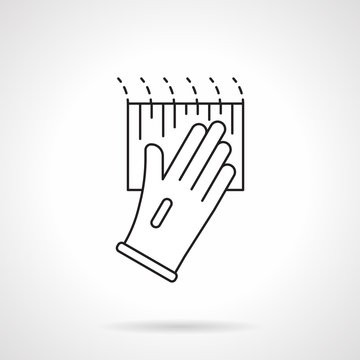 recommend clip art: Professional cleaners help flat line vector icon