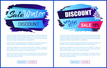 Winter Sale Web Page Design Vector Illustration