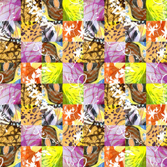 Exotic  butterfly wild insect pattern in a watercolor style. Full name of the insect:  butterfly. Aquarelle wild insect for background, texture, wrapper pattern or tattoo.