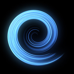 Abstract blue color swirl