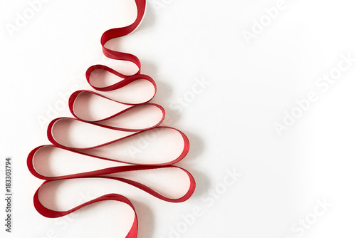 bright red ribbon christmas tree horizontal greeting card isolated on white - How To Decorate A Christmas Tree With Ribbon Horizontally bright red ribbon christmas tree horizontal greeting card isolated on white - How To Decorate A Christmas Tree With Ribbon Horizontally