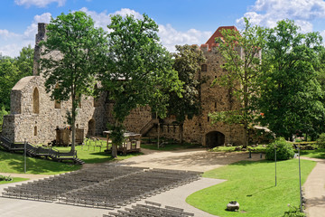 Fototapeta na wymiar Burg der Livonischen Ordensbruderschaft von Sigulda, Lettland