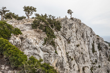 Landscape near the Castle of Monolithos in Rhodes, Greece 