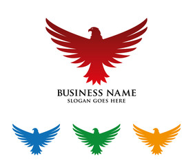 Fototapeta premium majestic open wings eagle logo