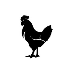 vector rooster silhouette