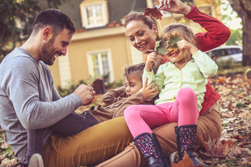 Family spending time together. Have play together.