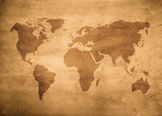 Fototapeta na wymiar grunge map of the world.