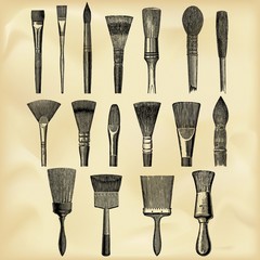 Vintage artist tools