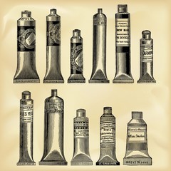 Vintage artist tools