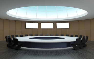 Round conference room for meetings