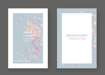 Neon pastel explosion paint splatter artistic cover frame design. Decorative splash spray texture white background. Trendy creative template vector Cover Report Catalog Brochure Flyer Poster Banner