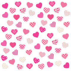 Cute retro Valentines Day background with hearts