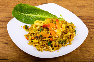 Fried rice with seafood