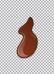 Melted Chocolate Syrup. Sweet Design. Vector illustration.